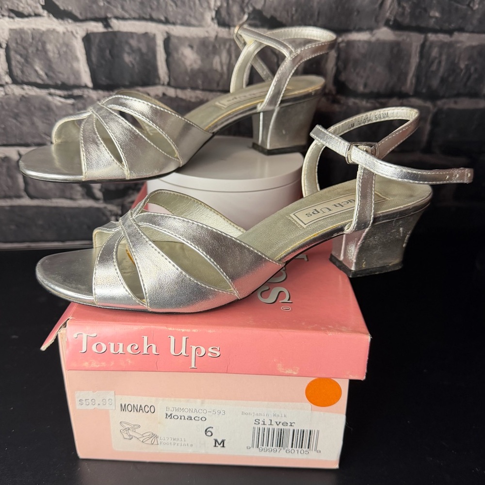 Touch Ups Monaco Metallic Silver Heels